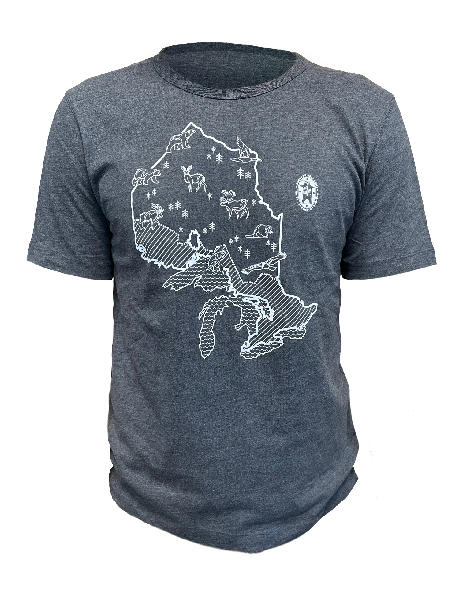 NAN White Map Grey Heather Tshirt