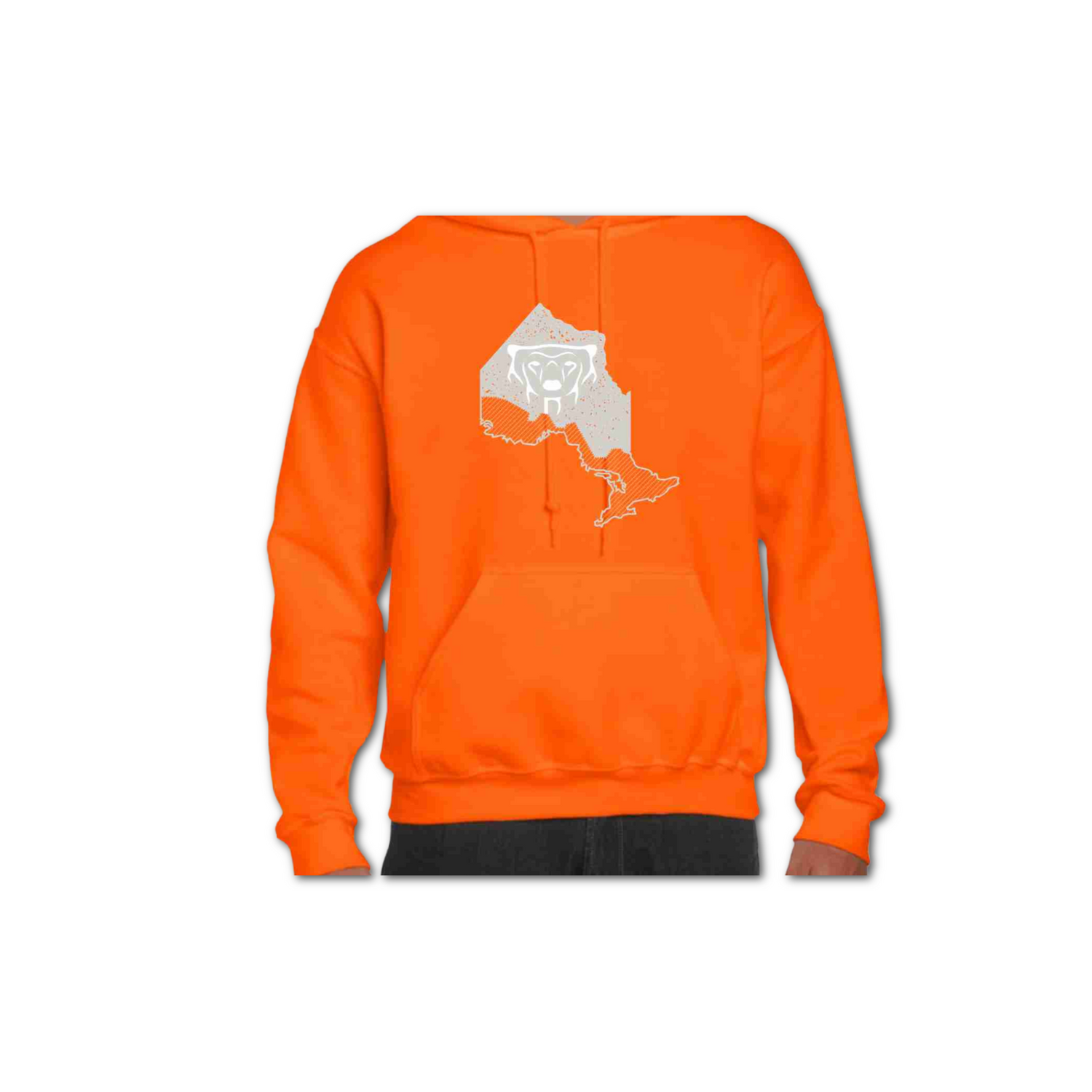 NAN Orange Embroidered Map Hoodie